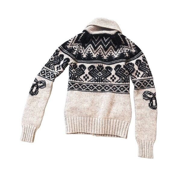 Aritzia TNA 100% Lambswool Cardigan Knit Sweater Medium - Picture 3 of 8